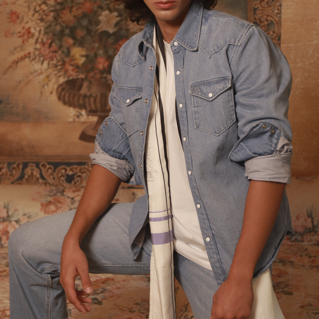 CAMISA DENIM RAYATIZA