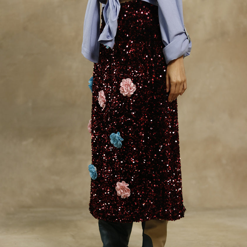 Falda Lentejuela Lápiz