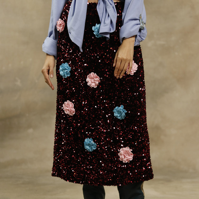 Falda Lentejuela Lápiz