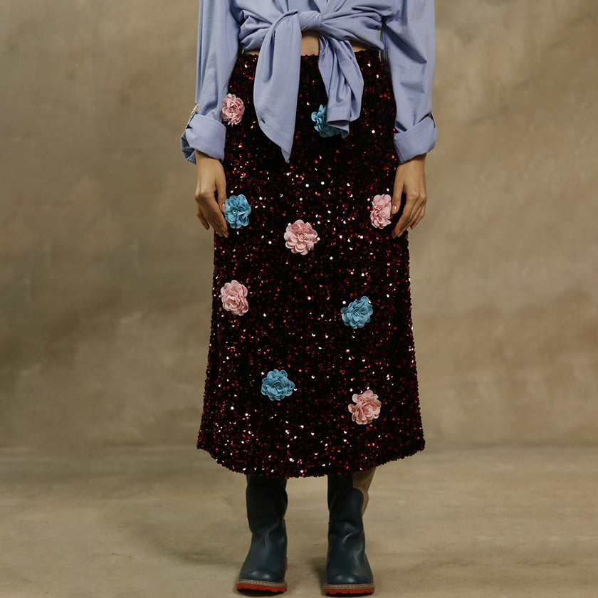 Falda Lentejuela Lápiz